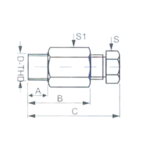 St (Straight) Connectors / Hydraulic Straight Connector Lubrication Fittings