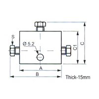 Tee Blocks Lubrication (Lubricator) Fittings (Lubrication Fitting Tee Blocks) / Hydraulic Pipe (Piping) Fittings